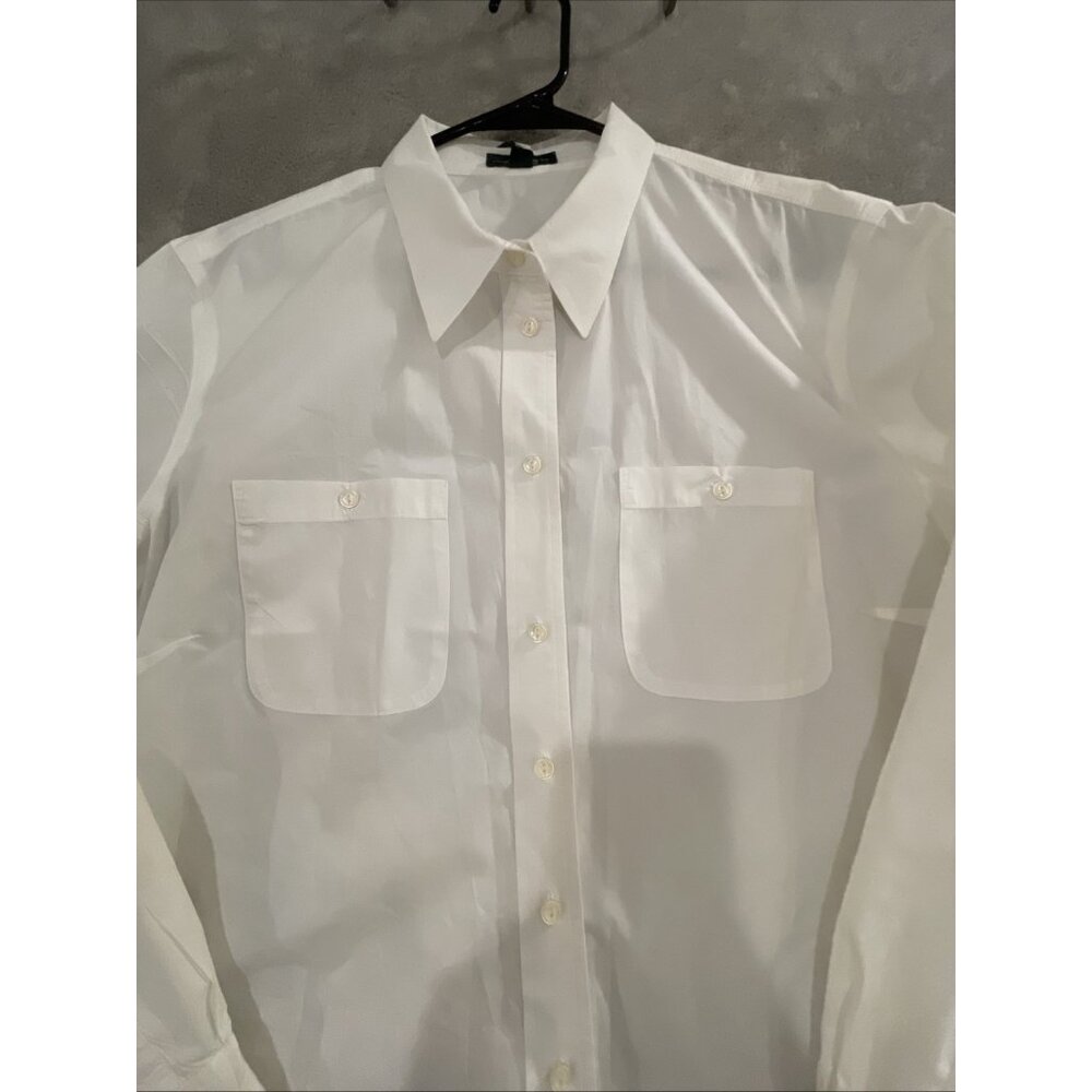 RLR Lauren Jeans Co Ralph Lauren   Button Up Conv. Long Sleeve Top Women  2X Wh - Picture 4 of 16